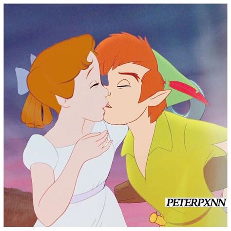 wendy and peter pan kiss|how did peter pan end.